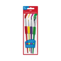 Pędzelki szkolne miękki uchywt - 4szt. Faber-Castell