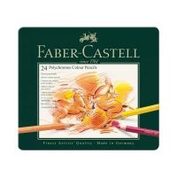 Kredki ołówkowe 24kol metalowe opakowanie Faber Castell Polychromos FC110024