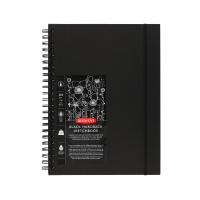Szkicownik A4/40 na spirali Derwent Black Book 200g 2300379