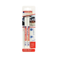 Marker kredowy do szyb 1.0-2.0mm biały - 2szt. Edding 4085