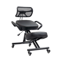 Krzesło ergonomiczne klękosiad czarny eko + pokrowiec OKNEEL