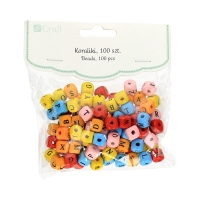 Koraliki drewniane kolorowe Litery (100)