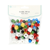 Koraliki drewniane kolorowe Basic (100)