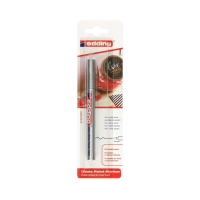 Marker olejowy 0.8mm połysk srebrny blister Edding 780