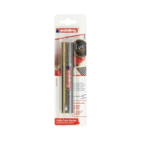 Marker olejowy 0.8mm 2kol. - złoty/srebrny blister Edding 780