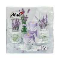 Serwetki 33x33 3w Lace Flower Pots Lavender 052101 (20)