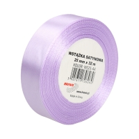 Wstążka dekoracyjna satynowa 25mm/32m jasnolawendowy Brewis 44