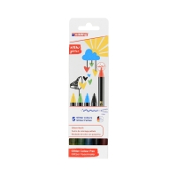 Pisak artystyczny 1.0-3.0mm 5kol z brokatem Edding 1200