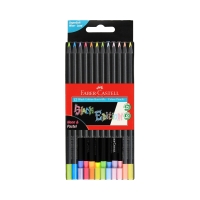 Kredki ołówkowe 12kol pastel/neon Black Edition Faber-Castell 116410