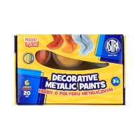 Farby dekoracyjne 6kol 20ml metalic Astra 301124003