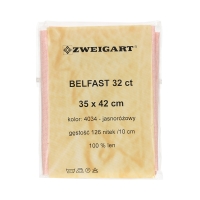 Kanwa lniana 35x42/32ct jasnoróżowa Belfast Zweigart 4034