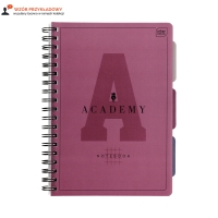 Kołozeszyt B5/100 kratka PP przekładki Academy Interdruk 90g