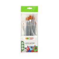 Pędzel syntetyczny - 8szt. mieszane Happy Color HA7260 7261