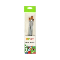 Pędzel syntetyczny - 3szt. mieszane Happy Color HA7263 6465-01 PB3