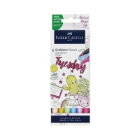 Pisaki dwustronne 6kol. Kawaii Goldfaber Sketch Faber-Castell FC164811