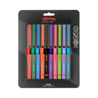 Zestaw cienkopisów kreślarskich 0.4mm 10kol. Rotring Liner 2166220