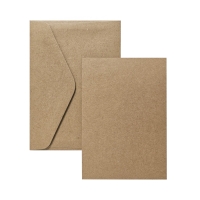 Baza do kartek ozdobnych - karnet + koperta C6 Kraft ciemnybeż (5)