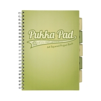 Kołozeszyt A4/100 kratka Pukka Pad Project Book Olive Green