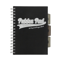 Kołozeszyt A5/100 kratka Pukka Pad Project Book Black - Grey