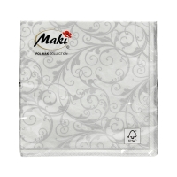 Serwetki 33x33 3w White & Silver 001705 (20)