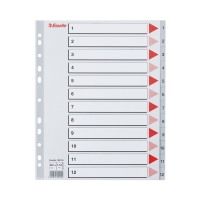 Przekładki PP A4+ 1-12 Maxi Esselte 100125