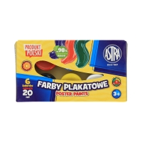 Farby plakatowe 6kol 20ml Astra