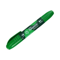 Marker permanentny 4.2-5.0mm dwustronny zielony okrągły/ścięty KM502