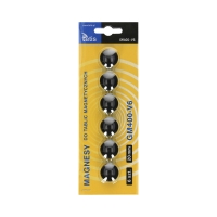 Magnesy do tablic 20mm czarne Tetis - 6szt.