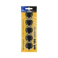 Magnesy do tablic 30mm czarny Tetis - 5szt.