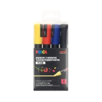 Marker plakatowy 1.8-2.5mm 4kol Posca PC5M