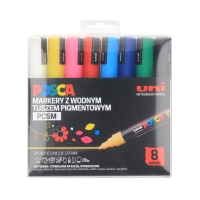 Marker plakatowy 1.8-2.5mm 8kol Posca PC5M