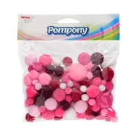 Pompony odcienie różu i bieli 20g Brewis POM52