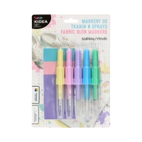 Marker do tkanin w sprayu 5kol + szablony Sweet Love Kidea