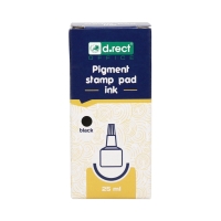Tusz stemple 25ml czarny pigmentowy DRECT