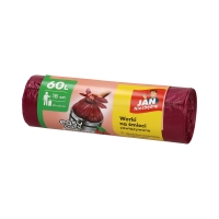 Worki na śmieci 60l wiśniowe wiązane Jan Niezbędny EasyPack (18)