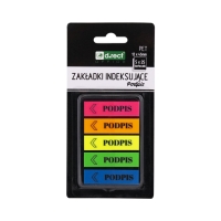 Zakładki indeksujące 12x45/25 5kol Podpis DRect 110503