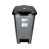 Kosz na śmieci 25l plastikowy z pedałem KP25K/S3021