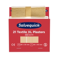 Plastry opatrunkowe tekstylne XL 80x30/80x60mm Salvequick Cederroth - 21szt.