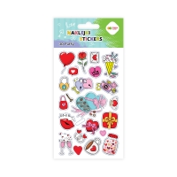 Naklejki ozdobne Valentines 3D Puffy Happy Color