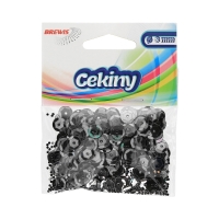 Cekiny błyszczące szare B210 Brewis 8mm