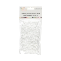 Pompony poliestrowe białe 1cm (120)