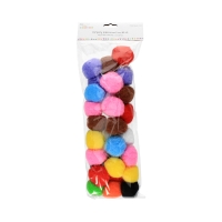 Pompony poliestrowe mix 5cm (30)