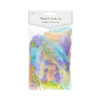 Piórka ozdobne 5-12cm 5g pastel