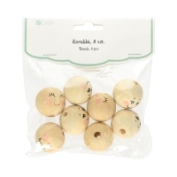 Koraliki drewniane kulki  3cm Buźki (8)