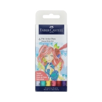 Zestaw pisaków 6kol. Pitt Artists Pens Manga Shojo Faber-Castell 167155FC