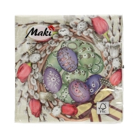 Serwetki 33x33 3w Violet Tulips With Eggs 010801 (20)