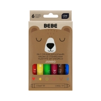 Flamastry 6kol dwustronne - stempelki Jumbo BeBe