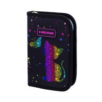 Piórnik bez wyposażenia pojedynczy z dwiema klapkami Rainbow Kitty AC1 503025037