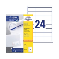 Etykiety uniwersalne Ultra Grip 64.6x33.8/24 białe Avery Zweckform E100 (100)