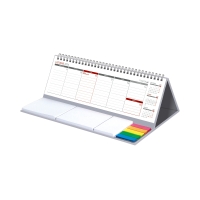 Kalendarz biurowy stojący szary NotesMaxi KB042B spiral tygodniowy